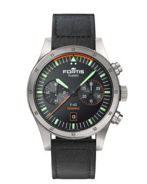 Fortis Flieger F-43 Bicompax auf Lederband