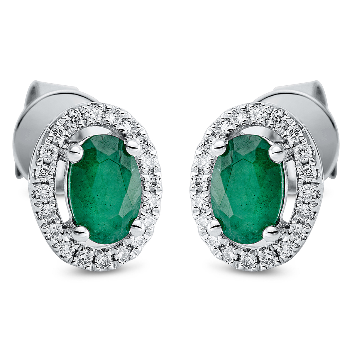 Ohrstecker 4er-Krappe 18 kt WG