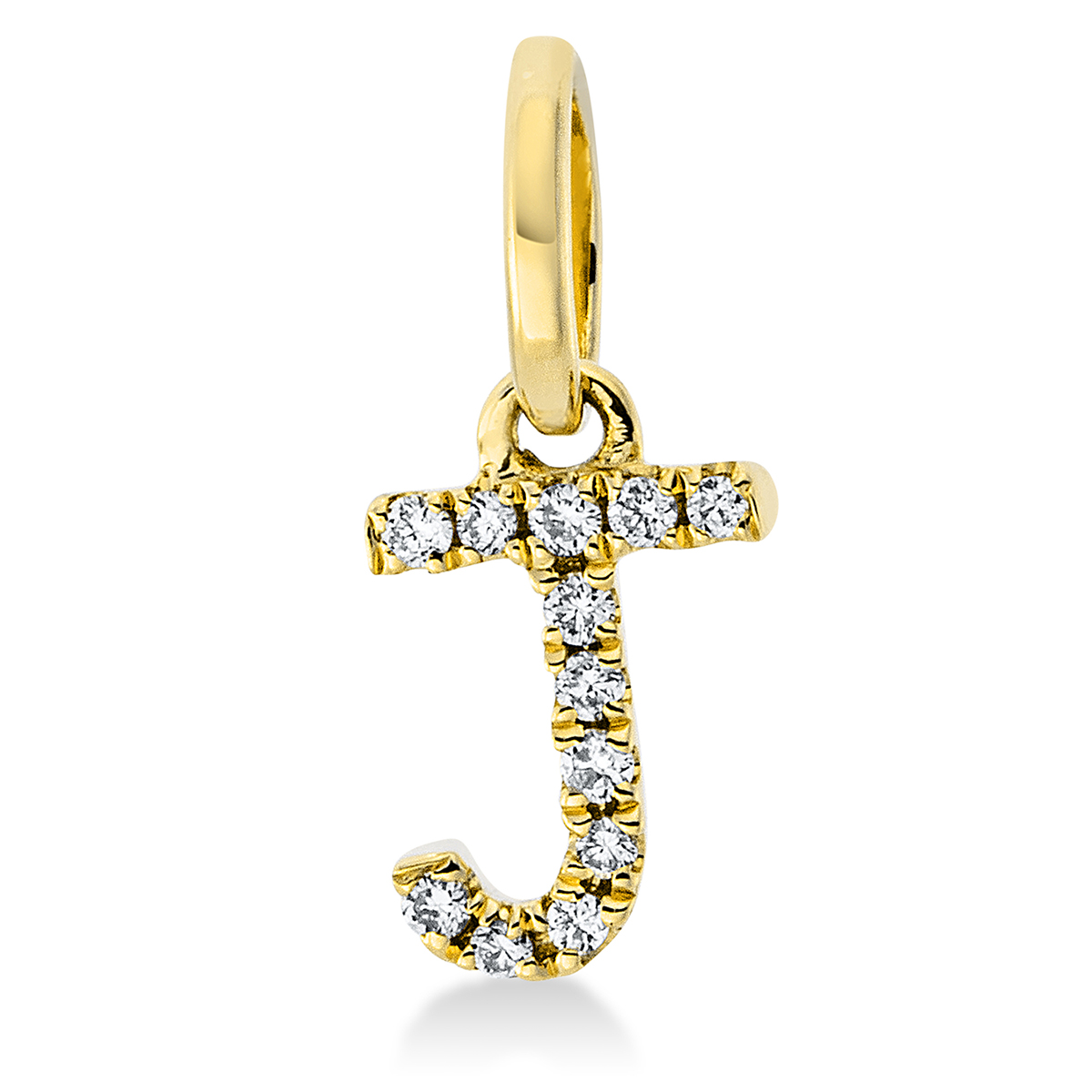 Anhänger 18 kt GG "J", mit Öse